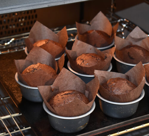 breads in oven